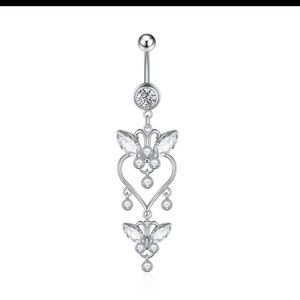 Boho dangling chandelier belly ring navel